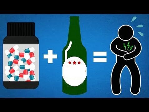 wat geschitt wann Dir Alkohol an Antibiotike hëlt